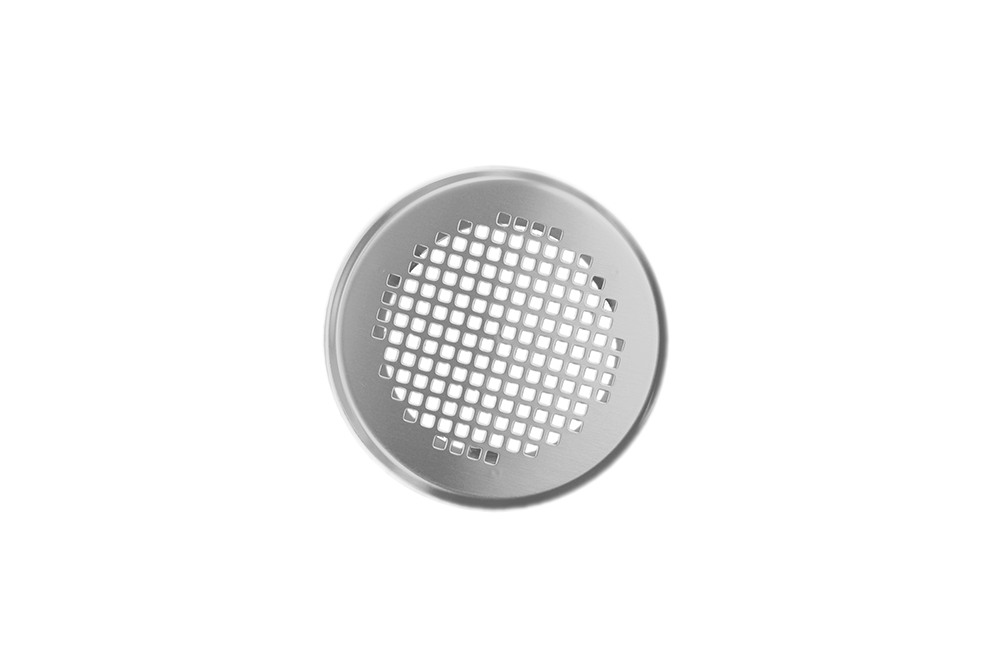 Grille ronde métallique Torino - Ø 125 mm - Blanche ou Inox [- Bouche acier  - Réseau ventilation - Zehnder]
